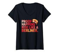Mujer Proof Happens, Rise Like a Berliner Camiseta Cuello V