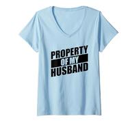 Mujer Property of My Husband Camiseta Cuello V