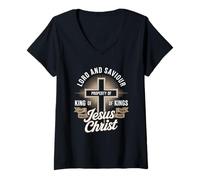 Mujer Propiedad de Jesucristo Christian Streetwear Camiseta Cuello V