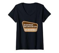 Mujer Propietario de tierras públicas esta tierra es nuestra tierra no a la venta. Camiseta Cuello V