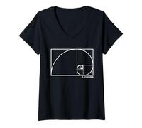 Mujer Proporción áurea 1,61803399 Camiseta Cuello V