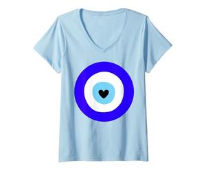 Mujer Protección contra el Mal de Ojo para Mujeres y un Escudo Espiritual Camiseta Cuello V
