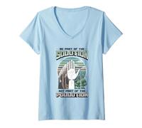Mujer Protección del Medio Ambiente Día de la Tierra Cambio Camiseta Cuello V