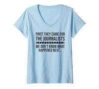 Mujer Protect Freedom of Speech First They Came for The Journalist Camiseta Cuello V