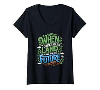 Mujer Protege La Tierra Y Da Forma Al Futuro Camiseta Cuello V