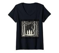Mujer Protege Nuestros Parques Nacionales atormenta a Tus Amantes de la Naturaleza del Patio Trasero Camiseta Cuello V