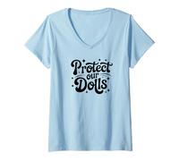 Mujer Proteja Nuestras muñecas - Apoyo del Orgullo para Mujeres Trans y Mujeres Camiseta Cuello V