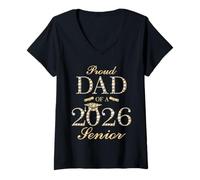 Mujer Proud Dad of A 2026 Senior Graduate Graduate Graduate Graduation Camiseta Cuello V