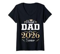 Mujer Proud Dad of A 2026 Senior Graduate Graduate Graduate Graduation Camiseta Cuello V