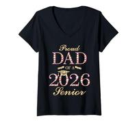 Mujer Proud Dad of A 2026 Senior Graduate Graduate Graduate Graduation Camiseta Cuello V