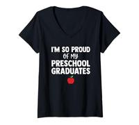 Mujer Proud of My Preschool Graduates Graduation Camiseta Cuello V