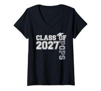 Mujer Proud Pops of A 2027 Graduate Senior 2027 Grad Graduation Camiseta Cuello V