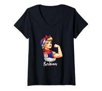 Mujer Proud Strong Serbian Girl Woman Girlfriend Serbia Flag Camiseta Cuello V