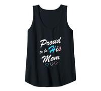 Mujer Proud To Be His Mom Transgender Pride Flag Trans Hijo Camiseta sin Mangas