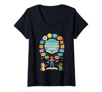 Mujer Proud To Teach Multilingual Learners ELL Education Classroom Camiseta Cuello V