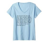 Mujer Proverbios 31:10-12 ¿Una Esposa excelente Que Puede Encontrar? Camiseta Cuello V