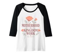 Mujer Proverbios de Maternidad Cristiana 31 Mensaje Floral de fe Camiseta Manga Raglan