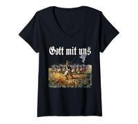 Mujer Prusia T | Batalla de Hohenfriedberg | infantería prusiana Camiseta Cuello V