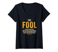 Mujer Psalm 14:1 The Fool Hath Said There is No God - Evangelism Camiseta Cuello V