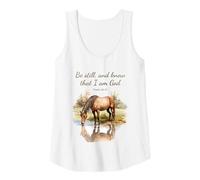 Mujer Psalm 46:10 Be Still, and Know That I Am God, Girls Horse Camiseta sin Mangas