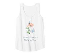 Mujer Psalm 46:10 Be Still & Know - Women Girls Butterfly (White) Camiseta sin Mangas