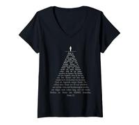 Mujer Psalms 23 Though I Walk Through The Valley - German Bible Camiseta Cuello V
