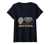 Mujer Psicólogo clínico Salud Mental Orgullo Rorschach Cerebro Camiseta Cuello V