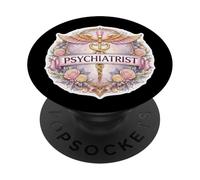 Mujer Psiquiatra Psiquiatría Médico Médico Floral Femenino PopSockets PopGrip Adhesivo