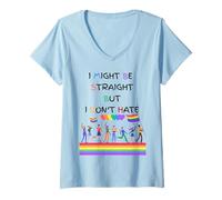 Mujer Puedo ser heterosexual pero no odio el orgullo gay LGBT Camiseta Cuello V