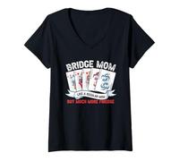 Mujer Puente Mamá Lindo Amante Jugador Juego Camiseta Cuello V
