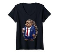 Mujer Puercoespín gruñón Camiseta Cuello V