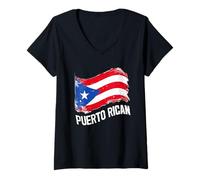 Mujer Puerto Rican Flag Pride Heritage Culture Camiseta Cuello V