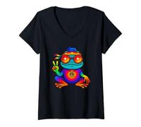 Mujer Puerto Rico's Adorable Coqui Frog Lovers Design Camiseta Cuello V
