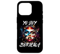 Mujer Puertorriqueña Yo Soy Boricua Puerto Rico Bandera Hispana Carcasa para iPhone 16 Pro
