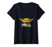 Mujer Puertorriqueño Jibaro Pava Boricua Camiseta Cuello V