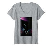 Mujer Pulp Cantante Jarvis Cocker Tour de Clase Diferente Gente común Camiseta Cuello V