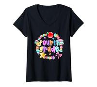 Mujer Pulsera de amistad del primer día del cuarto grado de Camiseta Cuello V