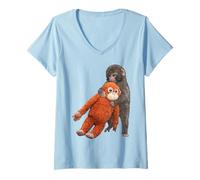Mujer Punch The Monkey Meme X Ape Cute Punch Monkey Baby Meme Camiseta Cuello V