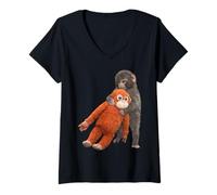 Mujer Punch The Monkey Meme X Ape Cute Punch Monkey Baby Meme Camiseta Cuello V