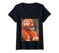 Mujer Punch The Monkey Meme X Ape Cute Punch Monkey Baby Meme Camiseta Cuello V
