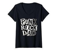 Mujer Punk Rock Dad Tattoos Punker Rocker Ska Music Band Padre Camiseta Cuello V