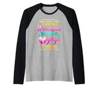 Mujer Que ama el Yoga Cita Positivo Yogui Dicho Camiseta Manga Raglan