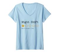 Mujer ¿Qué es la luz Solar? Calificación Baja para el Trabajo Nocturno Camiseta Cuello V