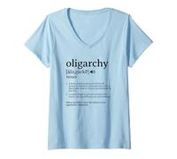 Mujer Qué es una definición de oligarquía Mentes activistas políticas Camiseta Cuello V