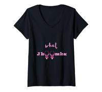 Mujer que jhumka Camiseta Cuello V