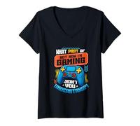 Mujer ¿Qué Parte de no Ahora Estoy Jugando No Molestar a un Jugador Divertido Camiseta Cuello V
