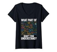 Mujer ¿Qué Parte de No Entiendes Divertido Ingeniero Matemáticas Nerd Camiseta Cuello V