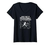 Mujer ¿Qué Parte de Pickleball no entiendes jugadora Femenina? Camiseta Cuello V