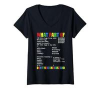 Mujer Qué Parte de ti no Entiende la programación de codificación Divertida Camiseta Cuello V