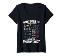 Mujer Qué Parte Don't You Understand Ecuaciones Matemáticas Stem Camiseta Cuello V
